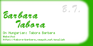 barbara tabora business card